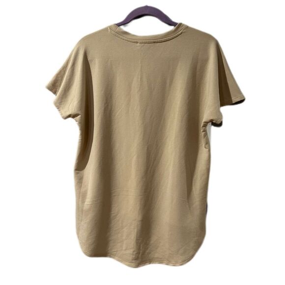 Cable & Gauge Studio Casual Cream and Tan Women's Top - Picture 2 of 4